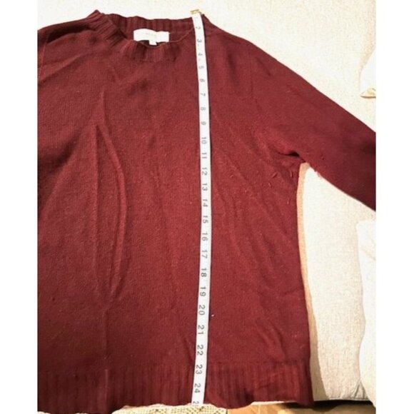 Bianco & Blu Italy Merino Wool Cashmere Blend Cozy Slim Look Crewneck Sweater M - Picture 8 of 8